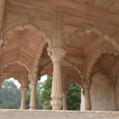 One of the Red Fort's opulent buildings.